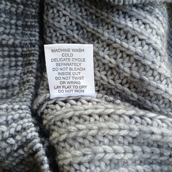 Windsor Cable Knit Vibes Crop Sweater XS soft heather grey long sleeves - Picture 8 of 14